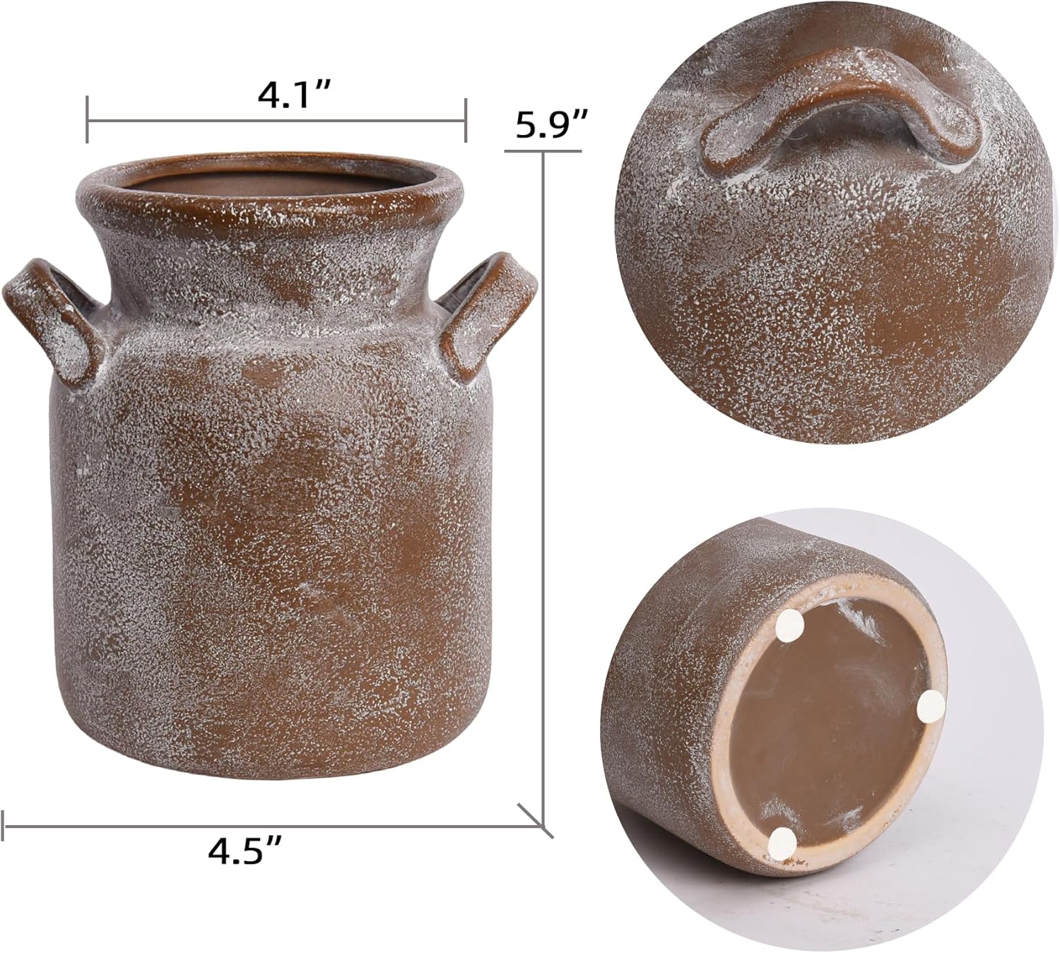 Quoowiit Ceramic Rustic Farmhouse Vase