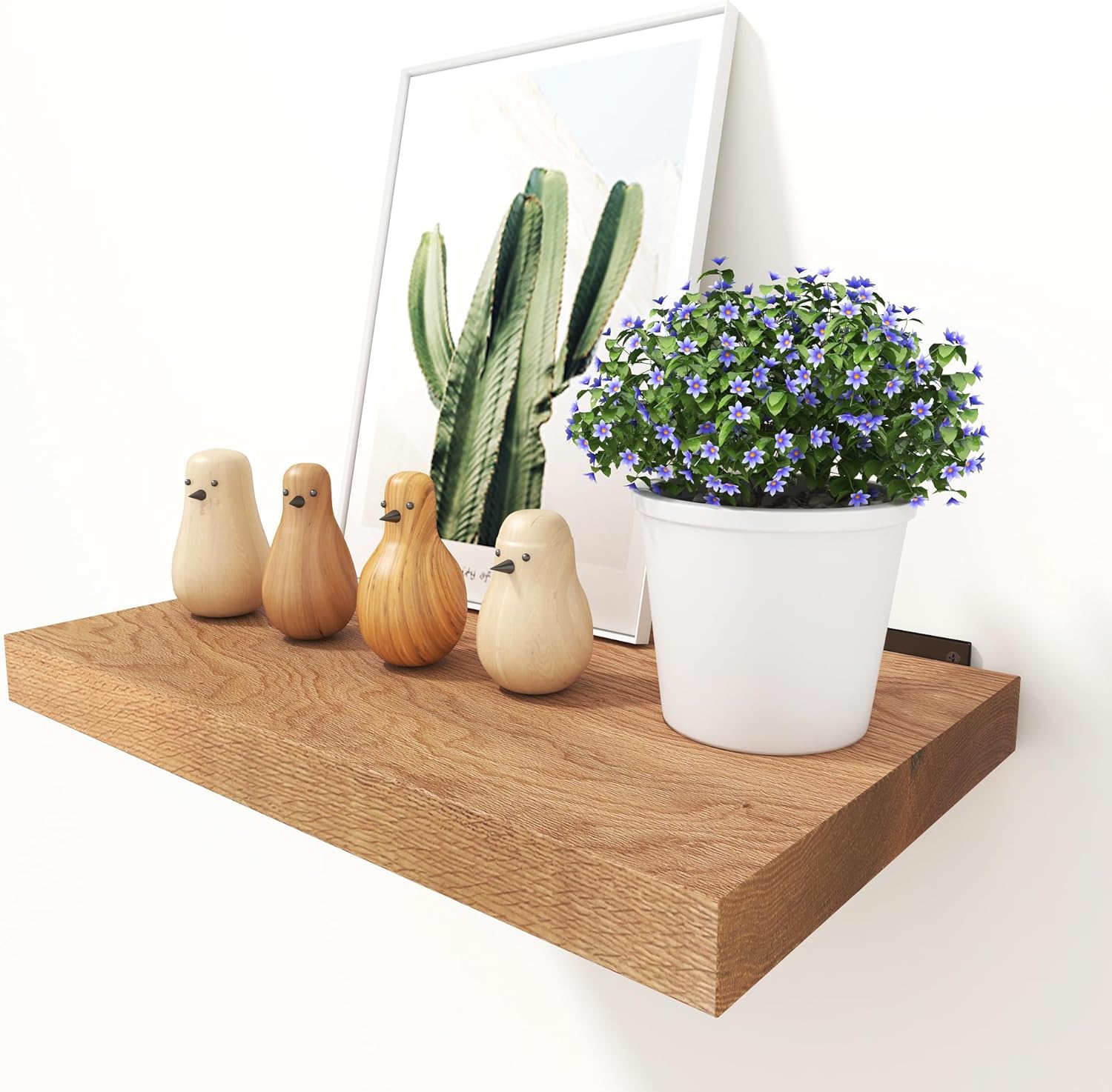 Solid Oak Floating Shelves 16x10 Inch Heavy Duty