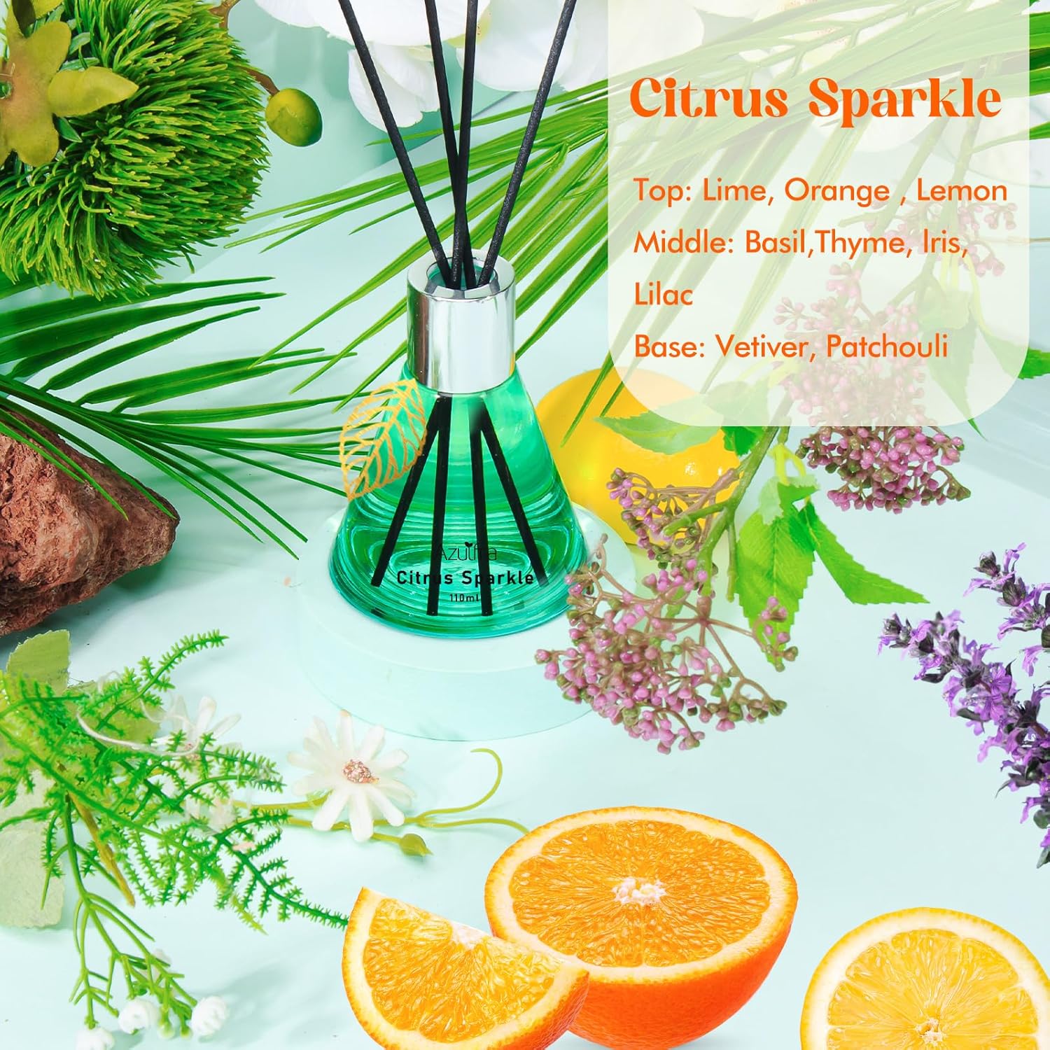 Citrus Reed Diffuser Set for Home and Office