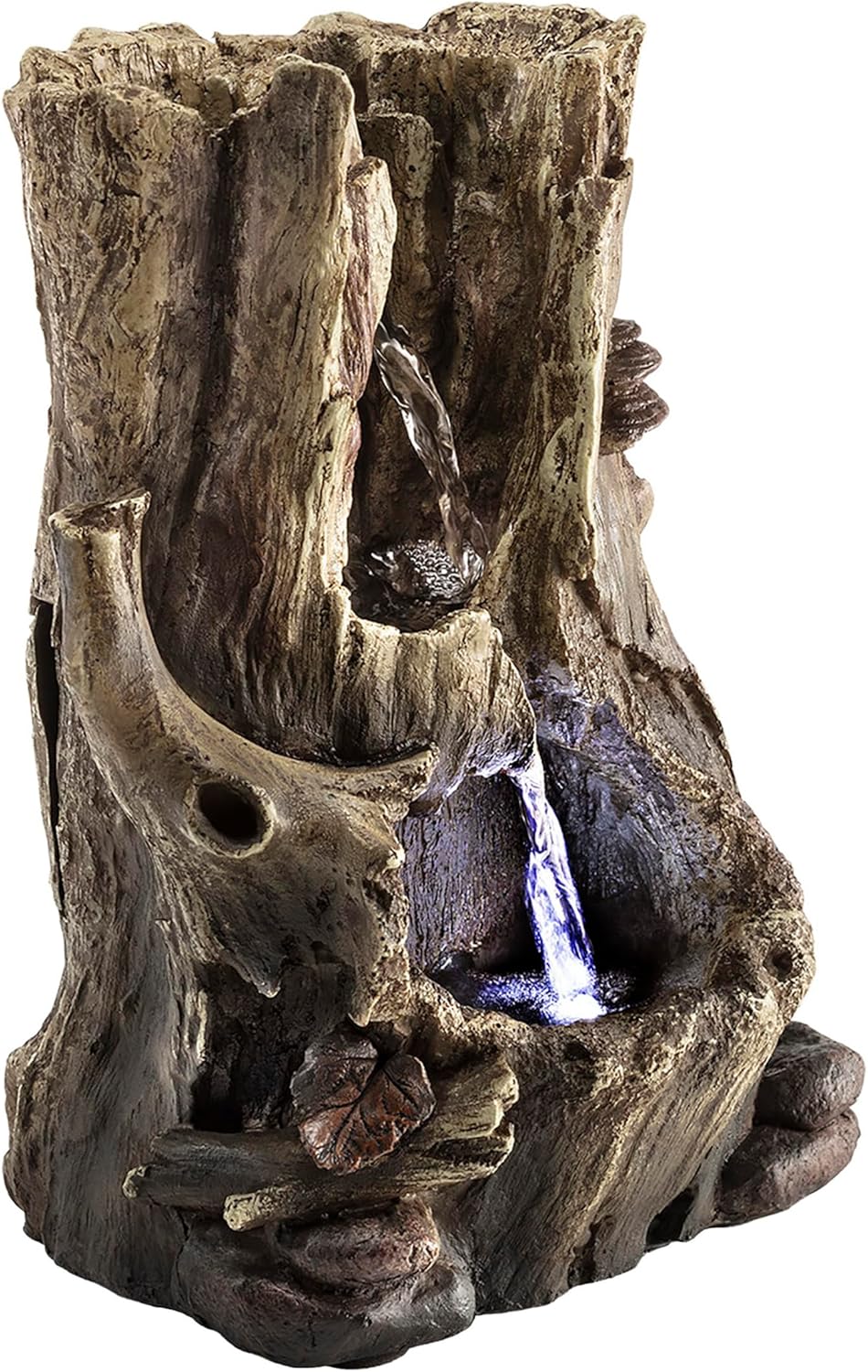 Alpine Corporation WIN326 Tabletop Rainforest Tree Trunk Water Fountain