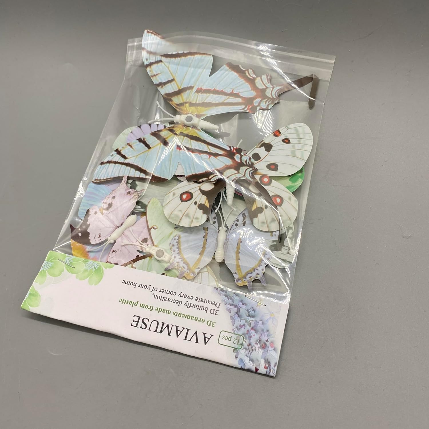3D Plastic Decorative Ornaments Set of 12