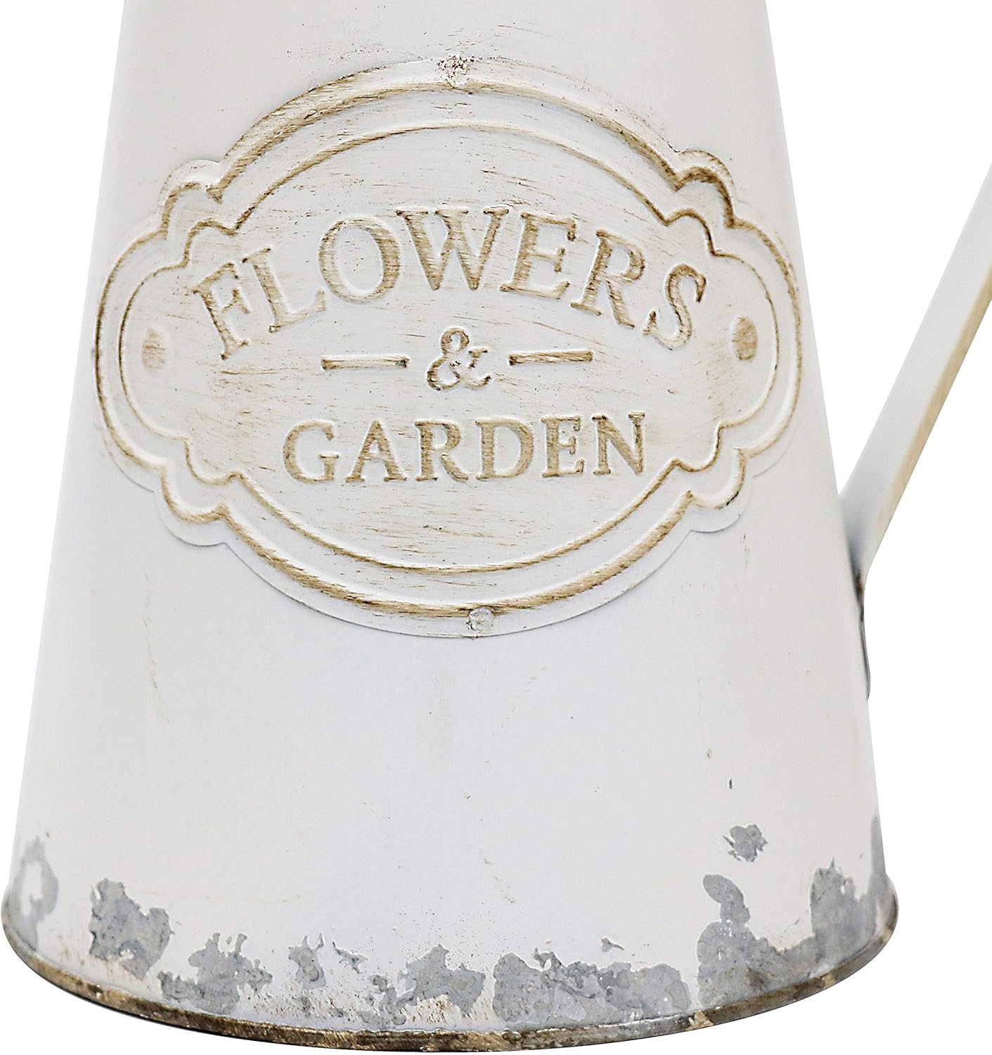 MISIXILE White Rustic Metal Jug Vase 11 Inch
