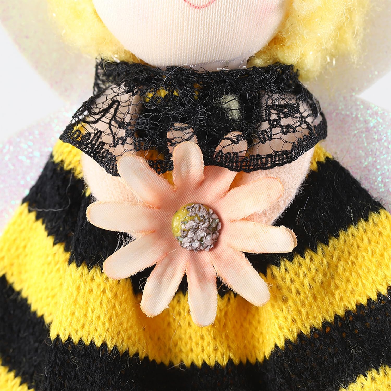 Bee Themed Birthday Decorations 3Pcs Hanging Ornament Tree with Angel Wings