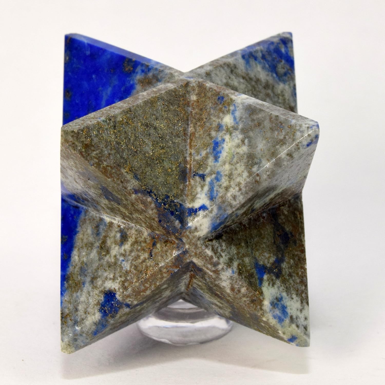 HQRP HC Set Lapis Lazuli Pyrite 8 Point Merkaba Star Natural Crystal