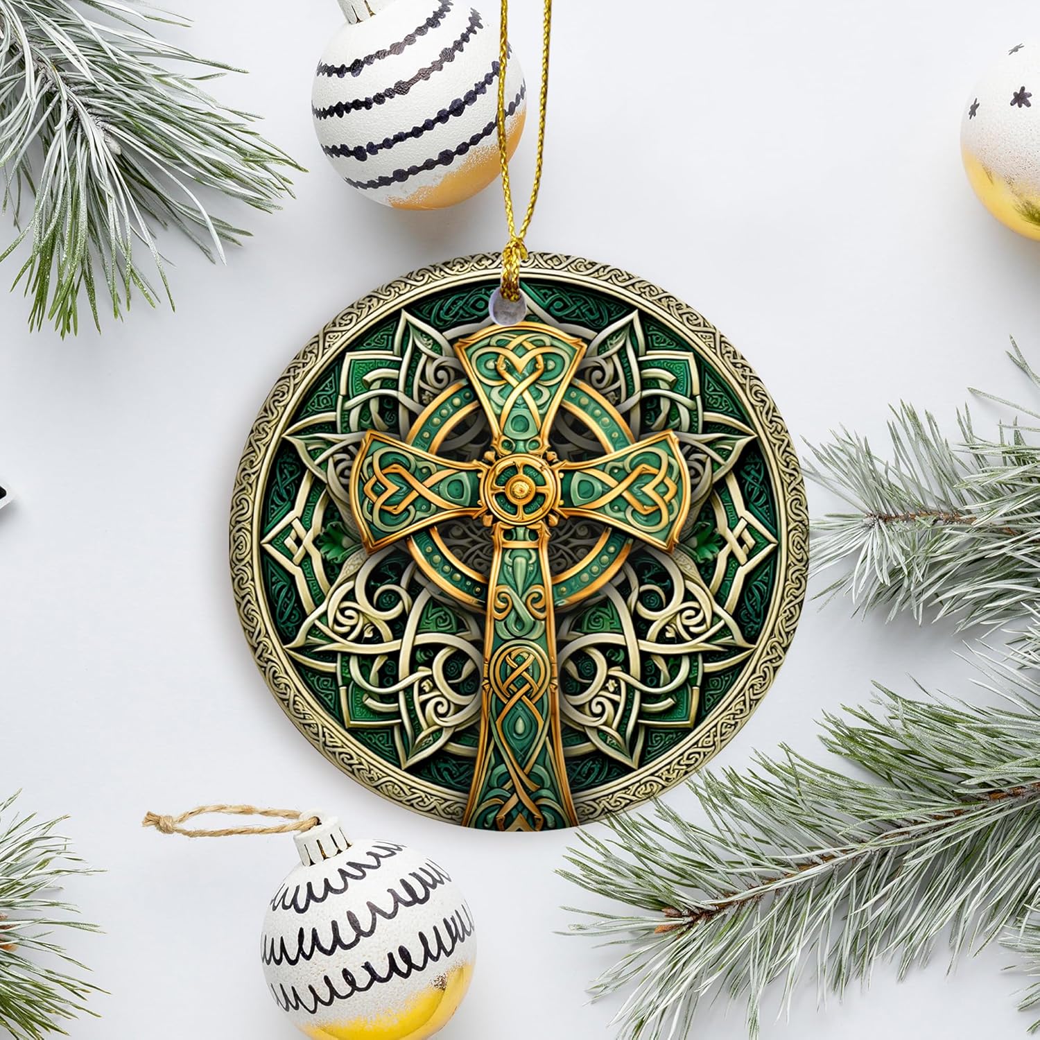 SunSky Gallery Irish Trinity Celtic Cross Ornament