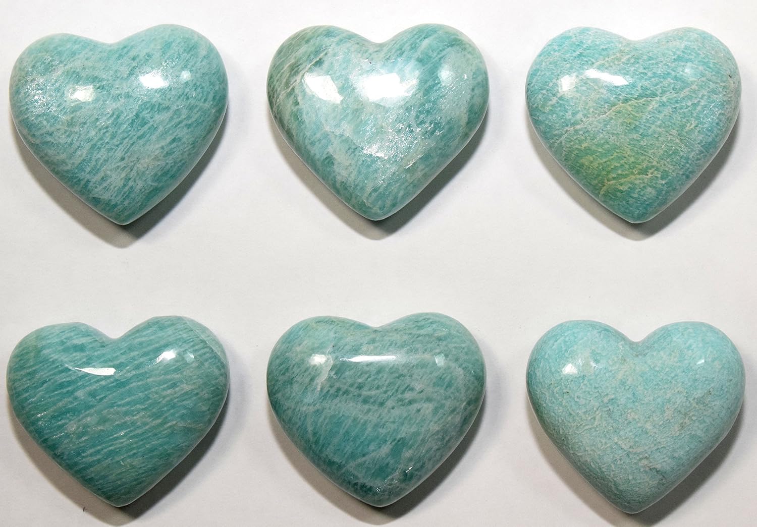 Natural Green Amazonite Heart Feldspar Crystal Stone - 1PC