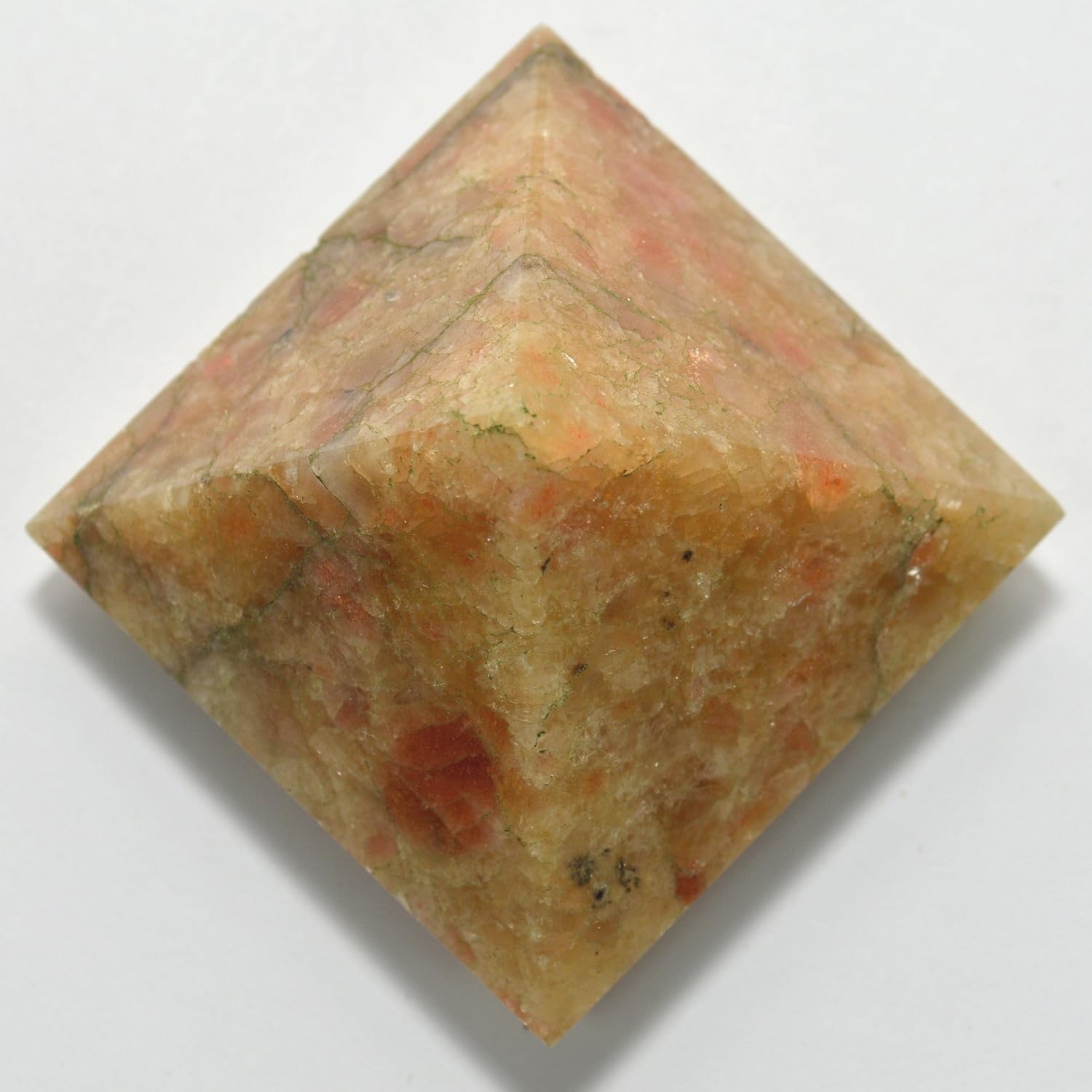 Sunstone Pyramid and Aragonite Cabochon Set