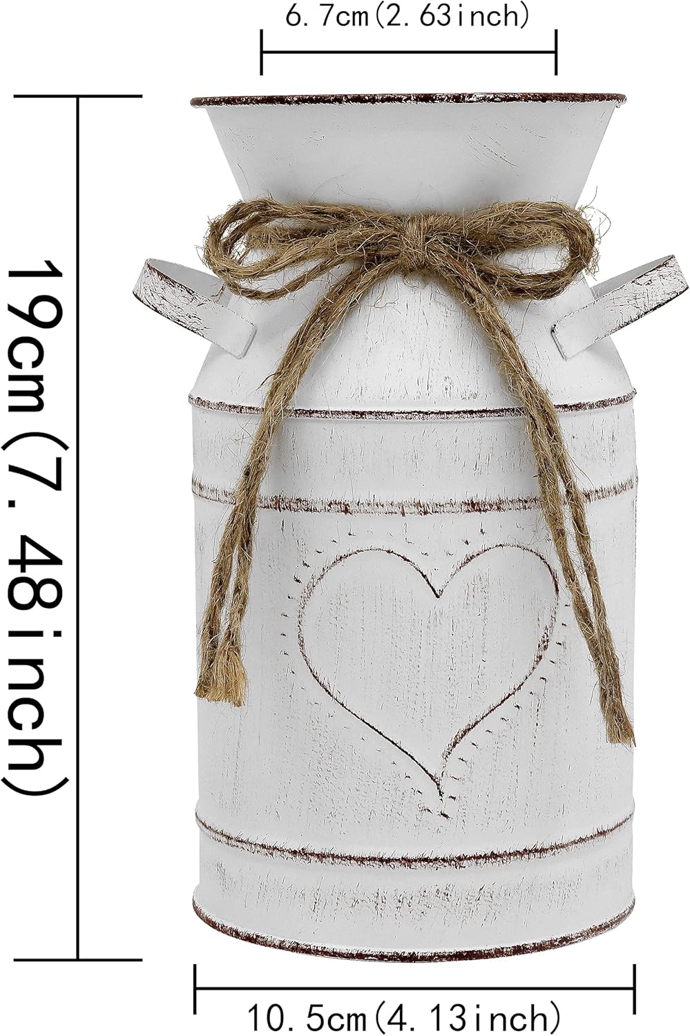 Rustic Galvanized Milk Can Flower Vase - 78 Inch