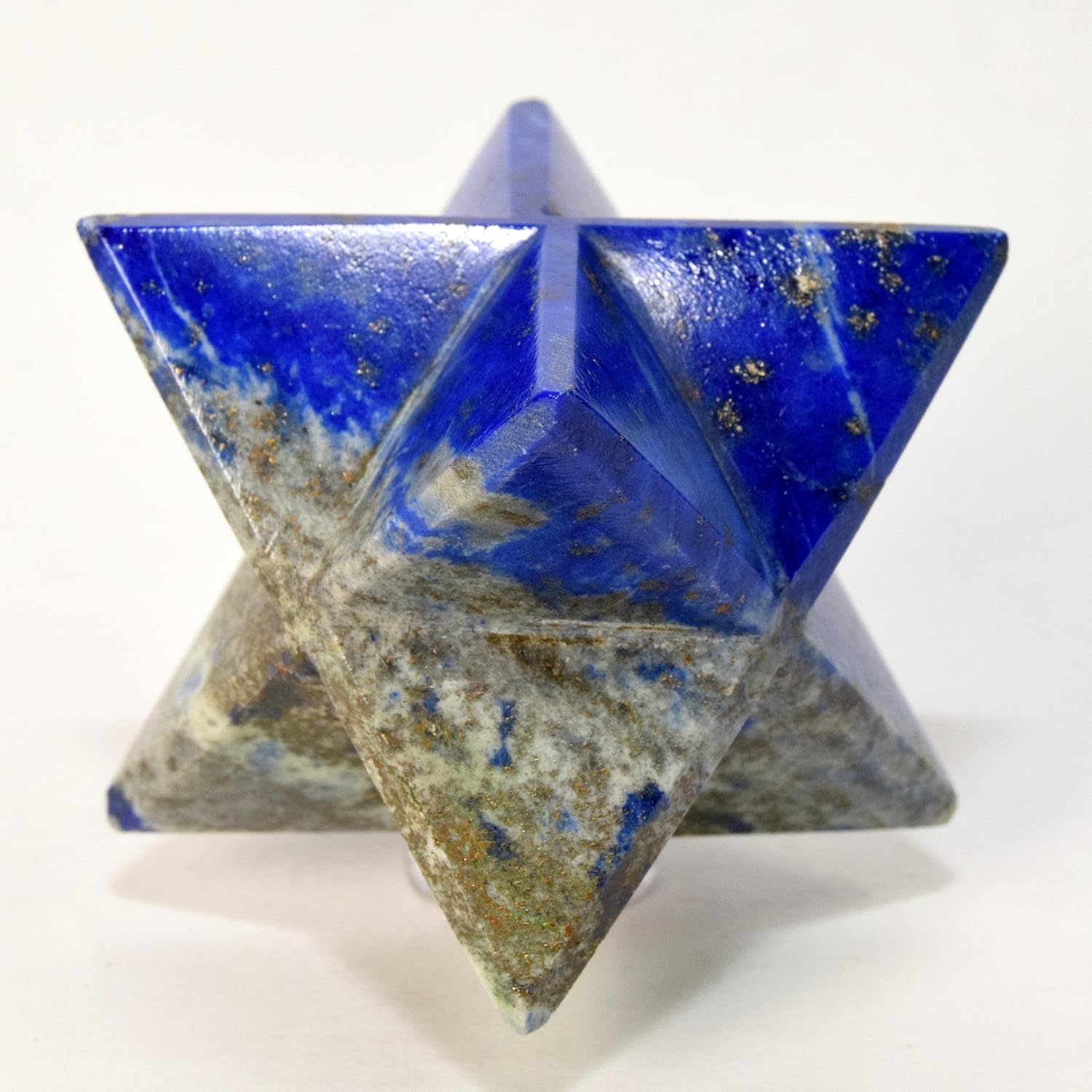 HQRP HC Set Lapis Lazuli Pyrite 8 Point Merkaba Star Natural Crystal