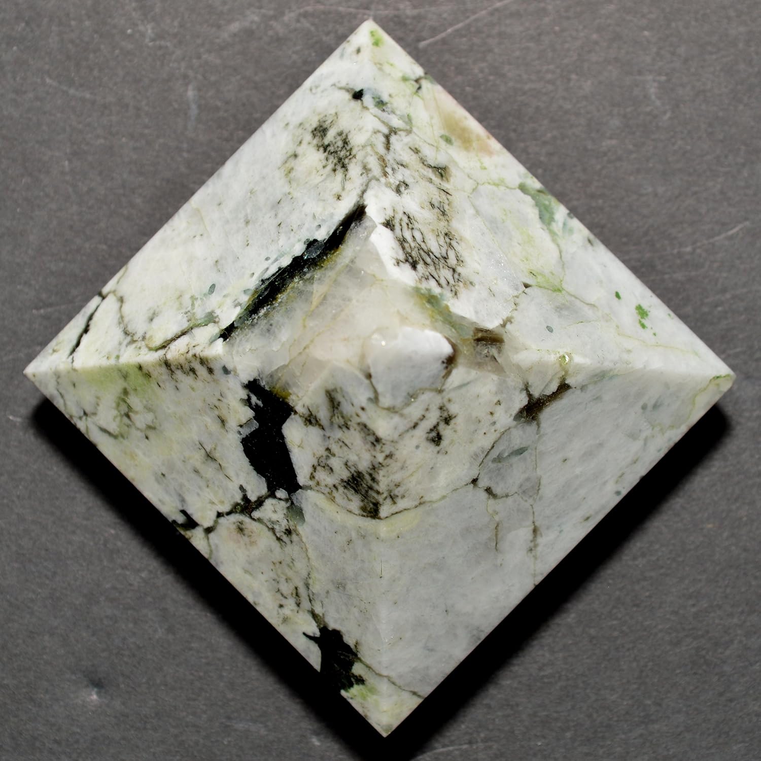 HQRP HC Set Rainbow Moonstone Pyramid Clear Quartz Cabochon