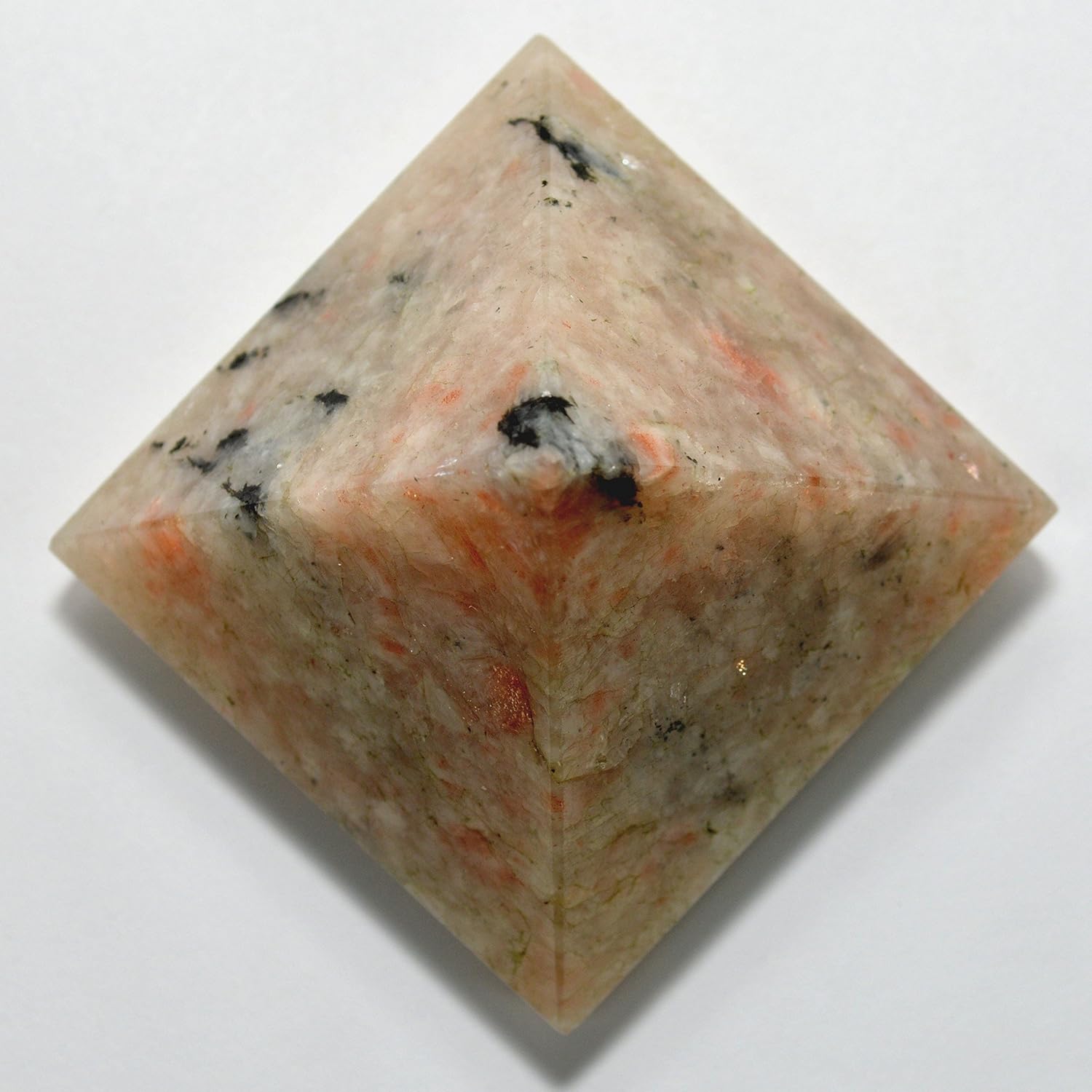 HC Set 23 Inch Sunstone Pyramid and Aragonite Cabochon