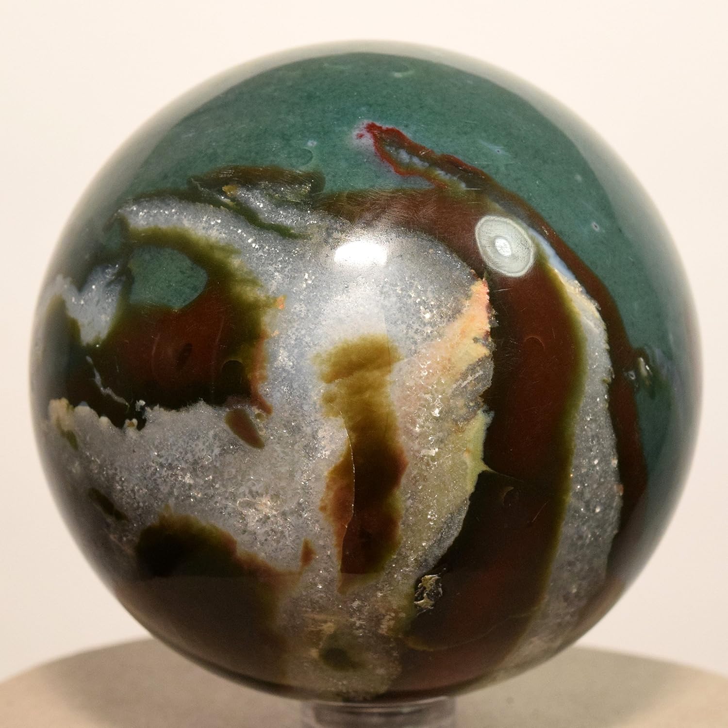 HQRP 26 Inch Colorful Agate Sphere Decor Ball with Stand