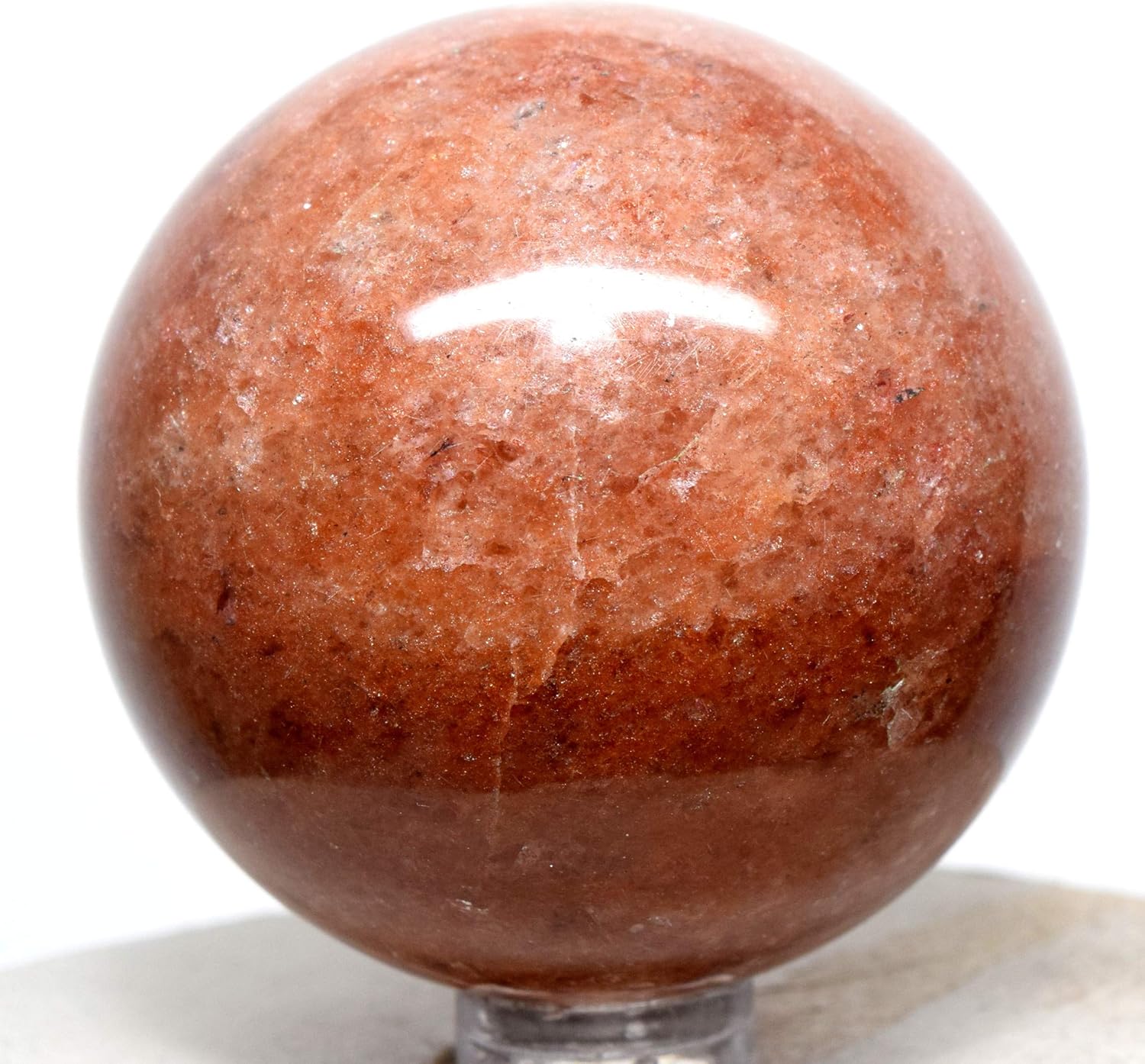 HQRP 52mm Golden Quartz Sphere with Stand