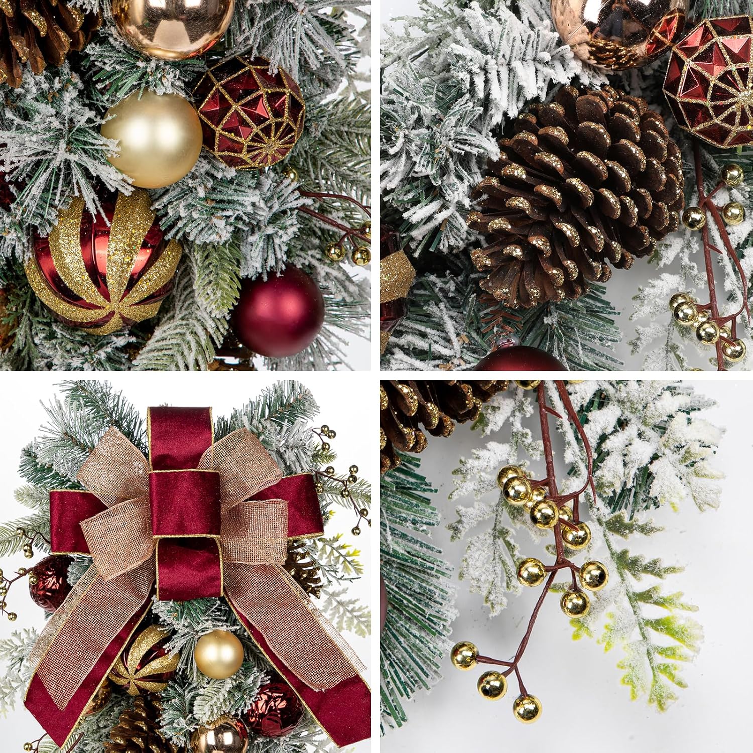 30 Inch Teardrop Swag Wreath Artificial Christmas Decor