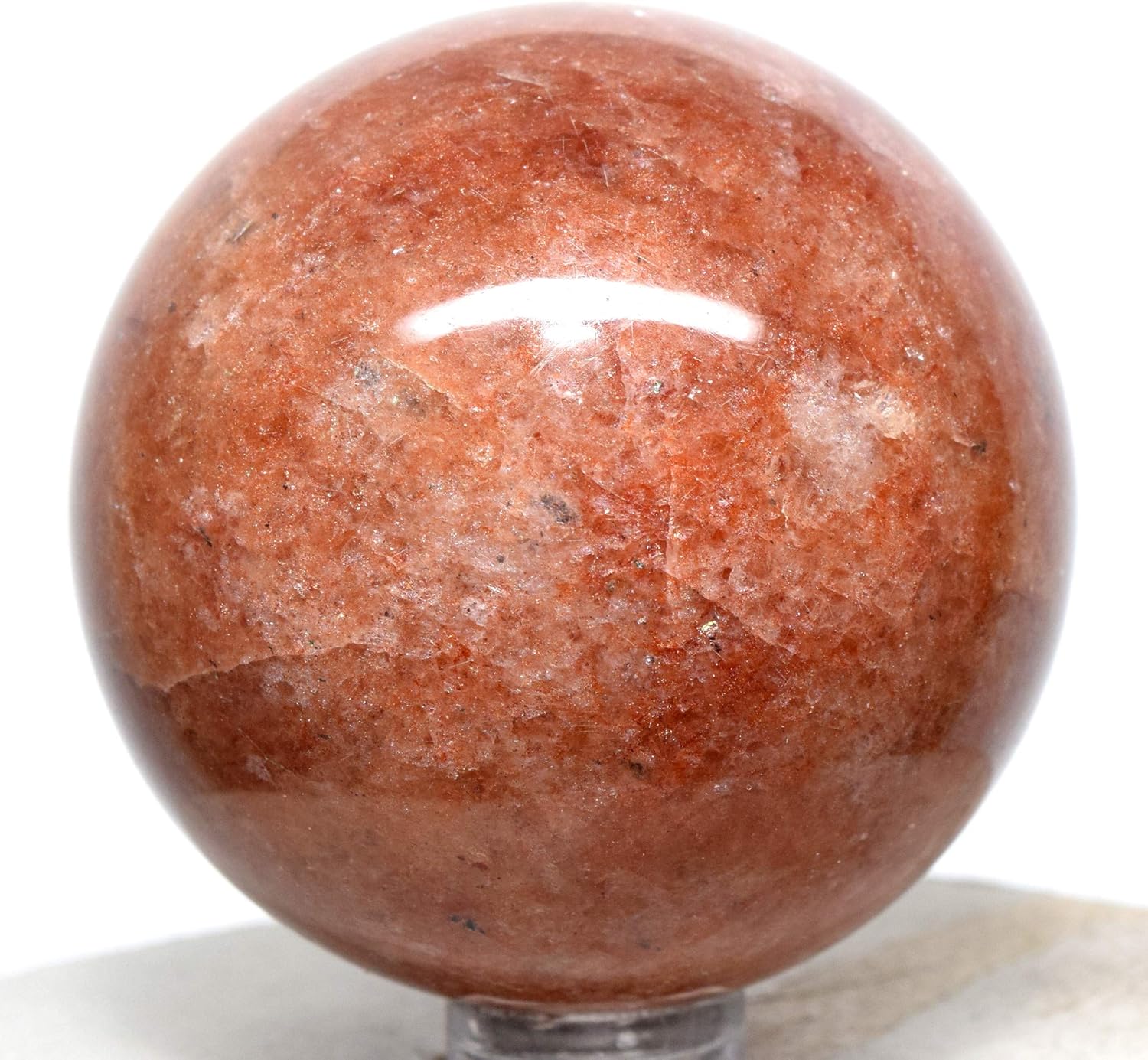 HQRP 52mm Golden Quartz Sphere with Stand