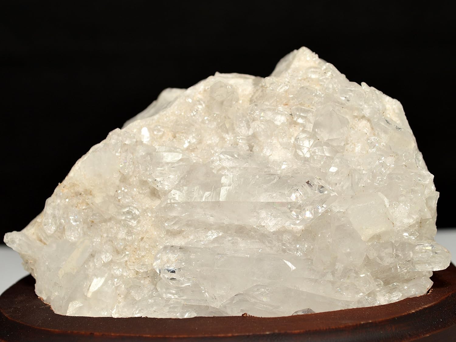 HQRP 45 Inch Unique Quartz Cluster on Wood Base