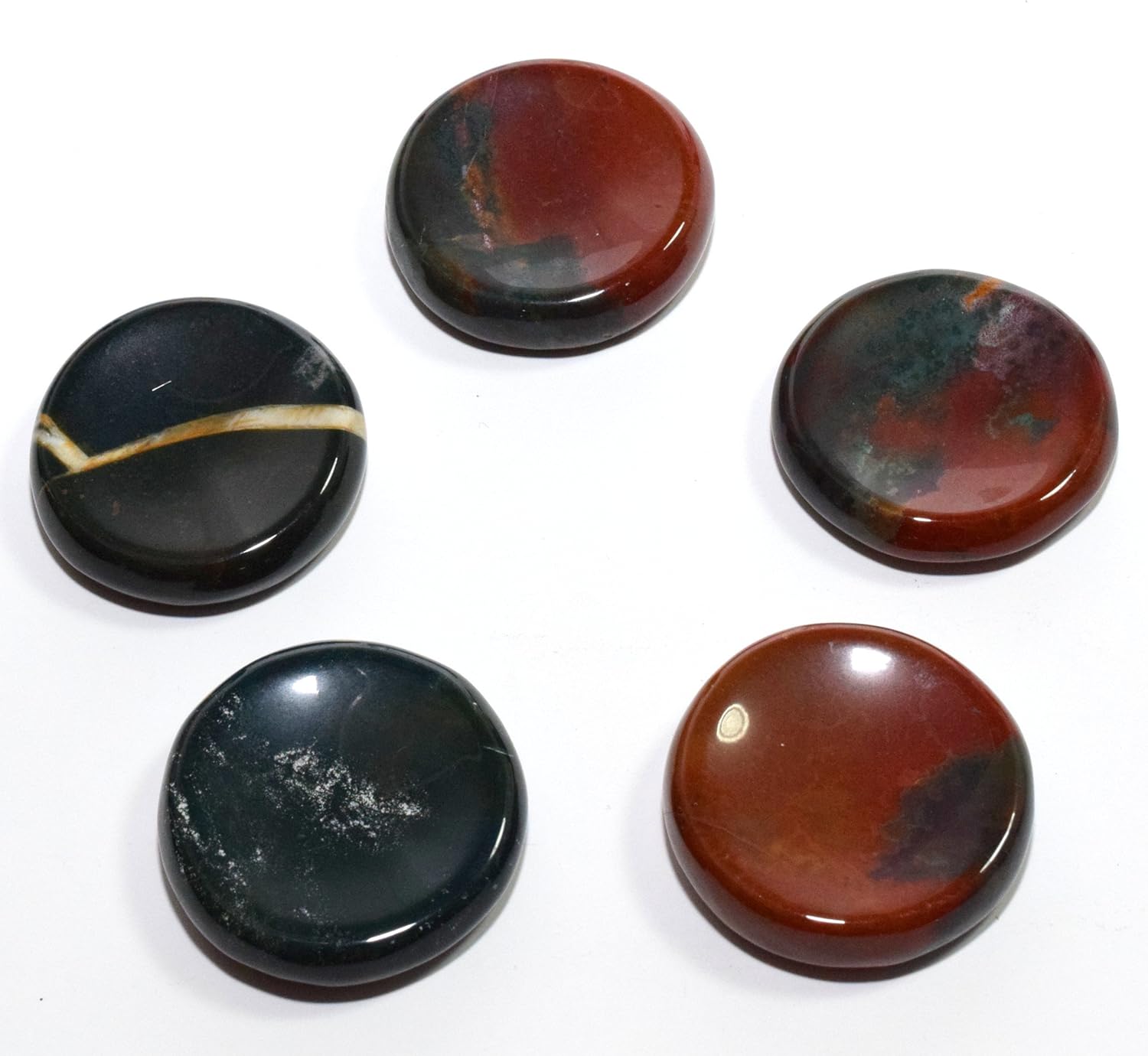 HQRP Bloodstone Stand Set for Worry Stones - 2PCS
