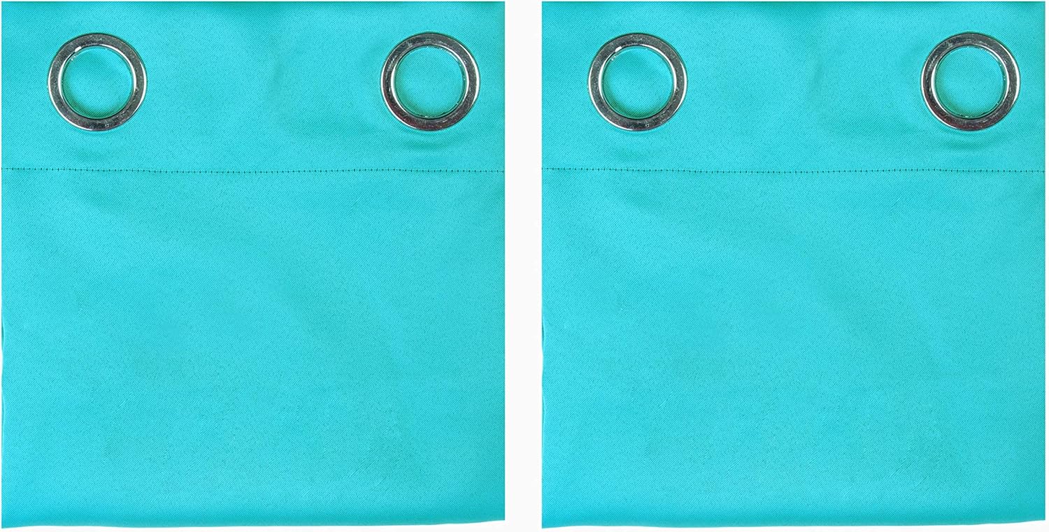 MDS Blackout Curtain Panels 52x95 Inch Teal 2 Panels