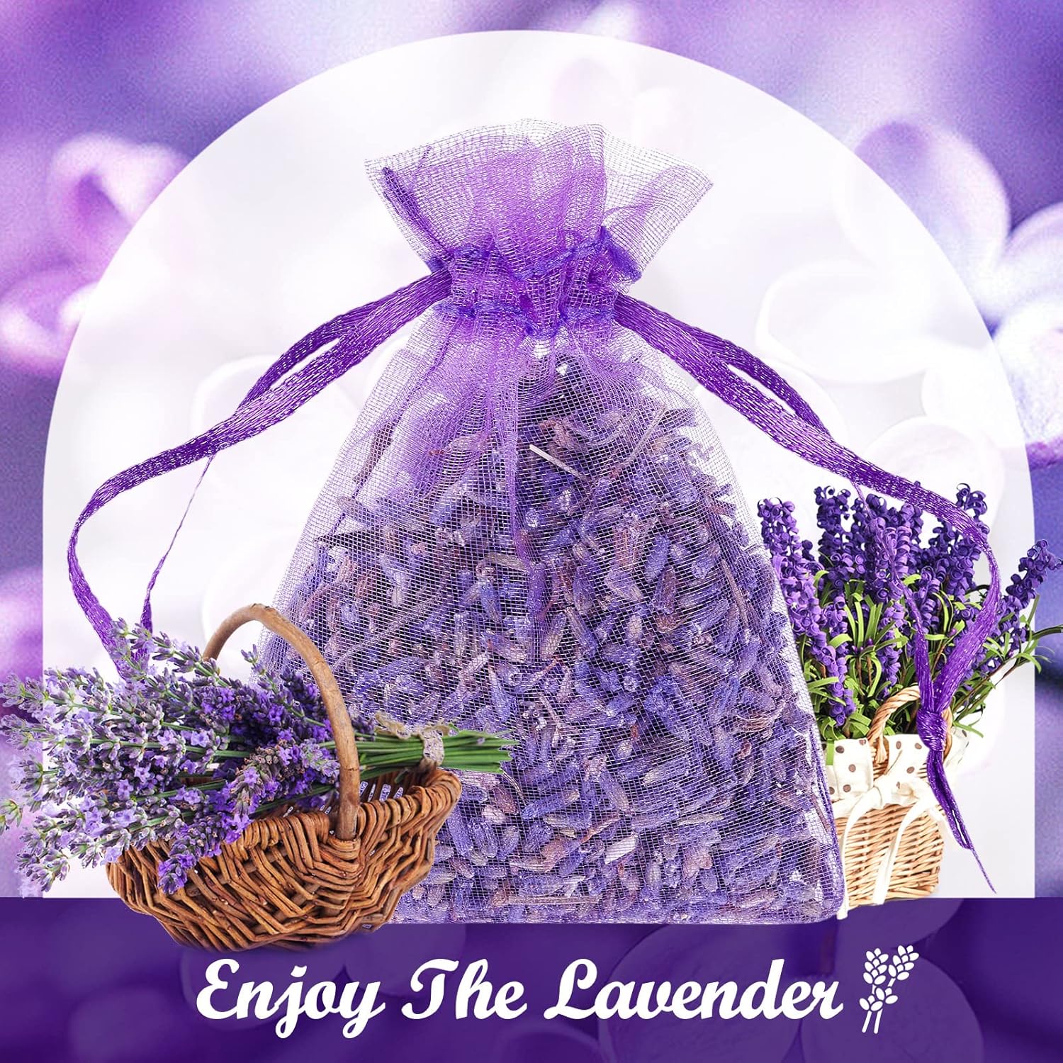 Demissle 240 Pcs Lavender Sachets for Drawers and Closets