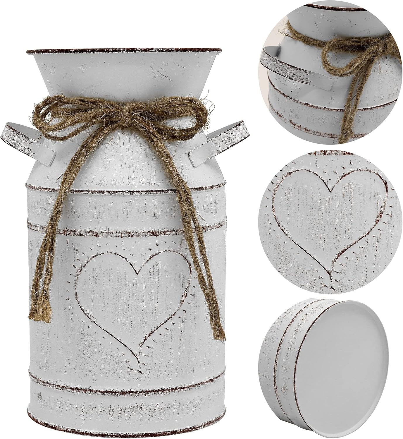 Rustic Galvanized Milk Can Flower Vase - 78 Inch
