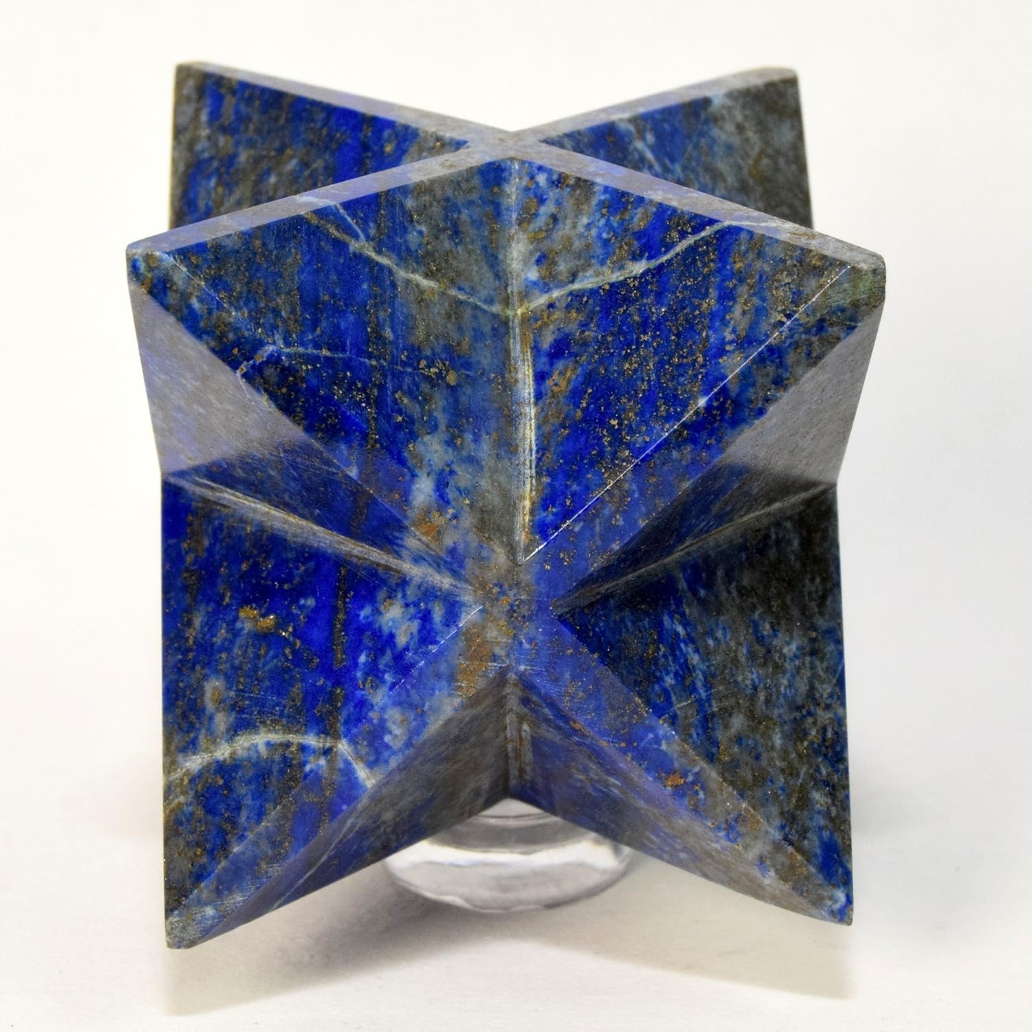 HQRP HC Set 26 Inch Lapis Lazuli Merkaba Star with Pyrite and Aragonite Cabochon