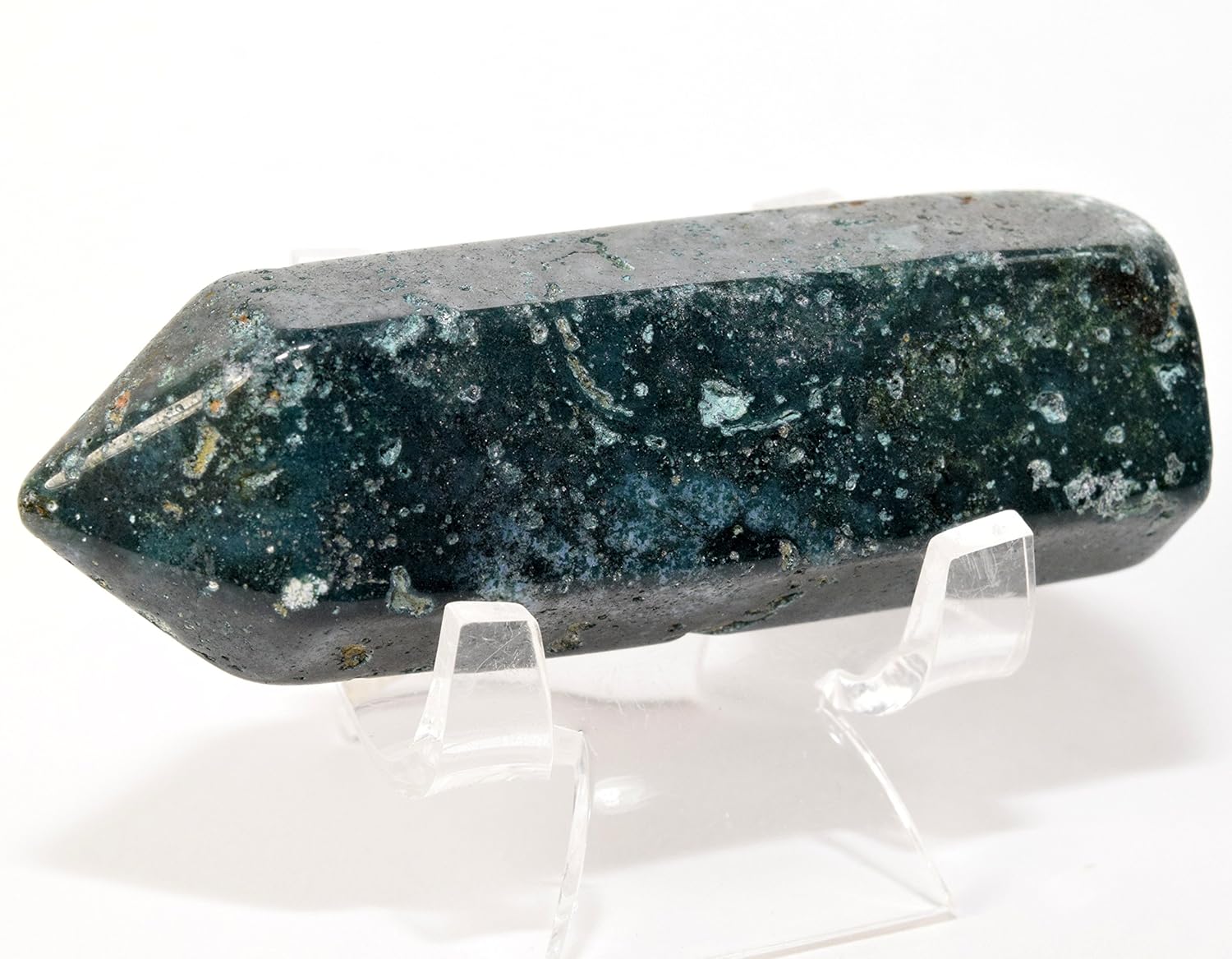 HQRP 29 Inch Blue Green Agate Natural Crystal Stone Wand