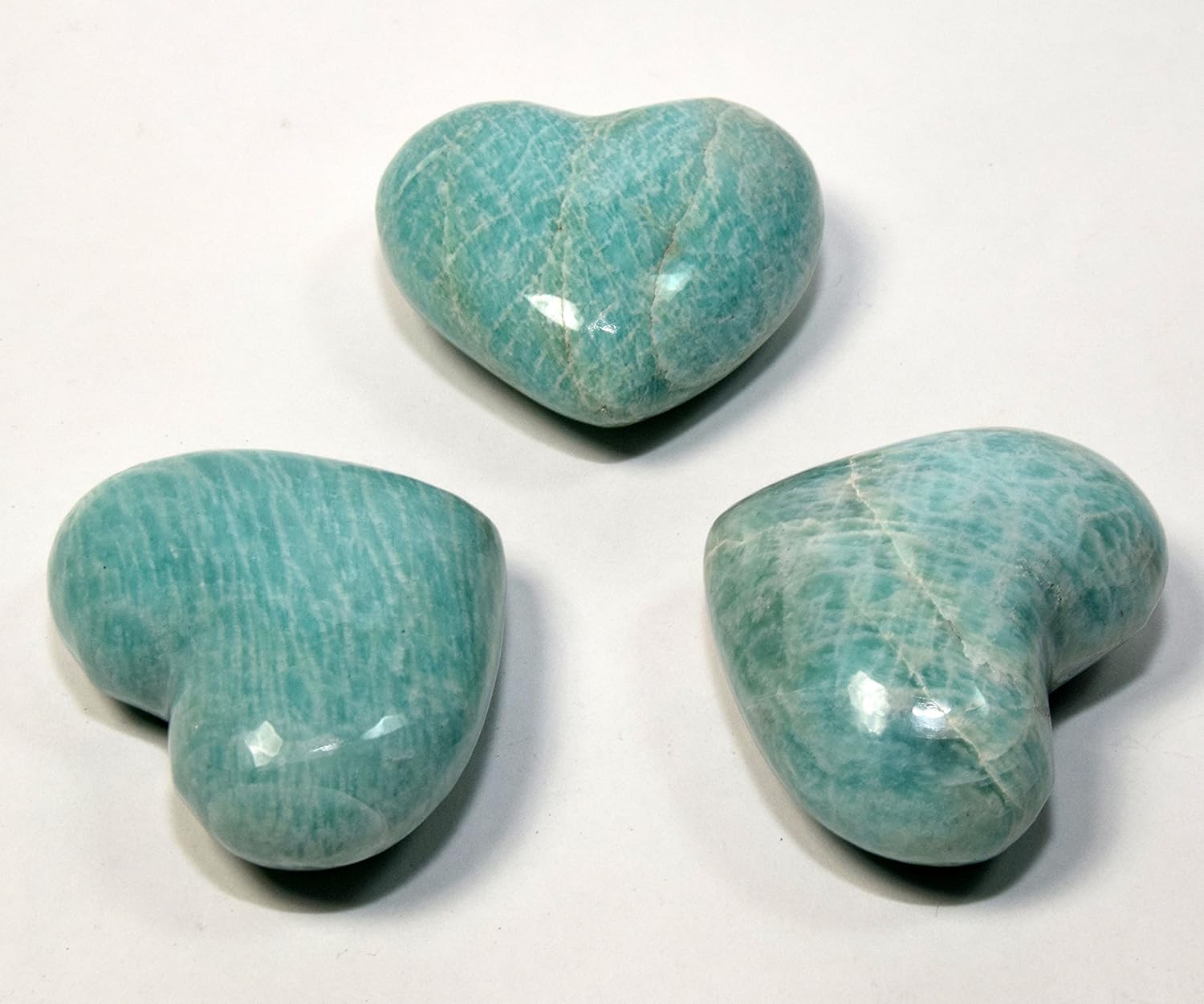 Natural Green Amazonite Heart Feldspar Crystal Stone - 1PC