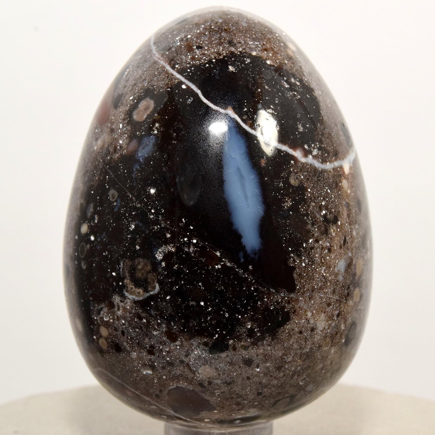 HQRP 60mm Multicolor Agate Egg with Stand