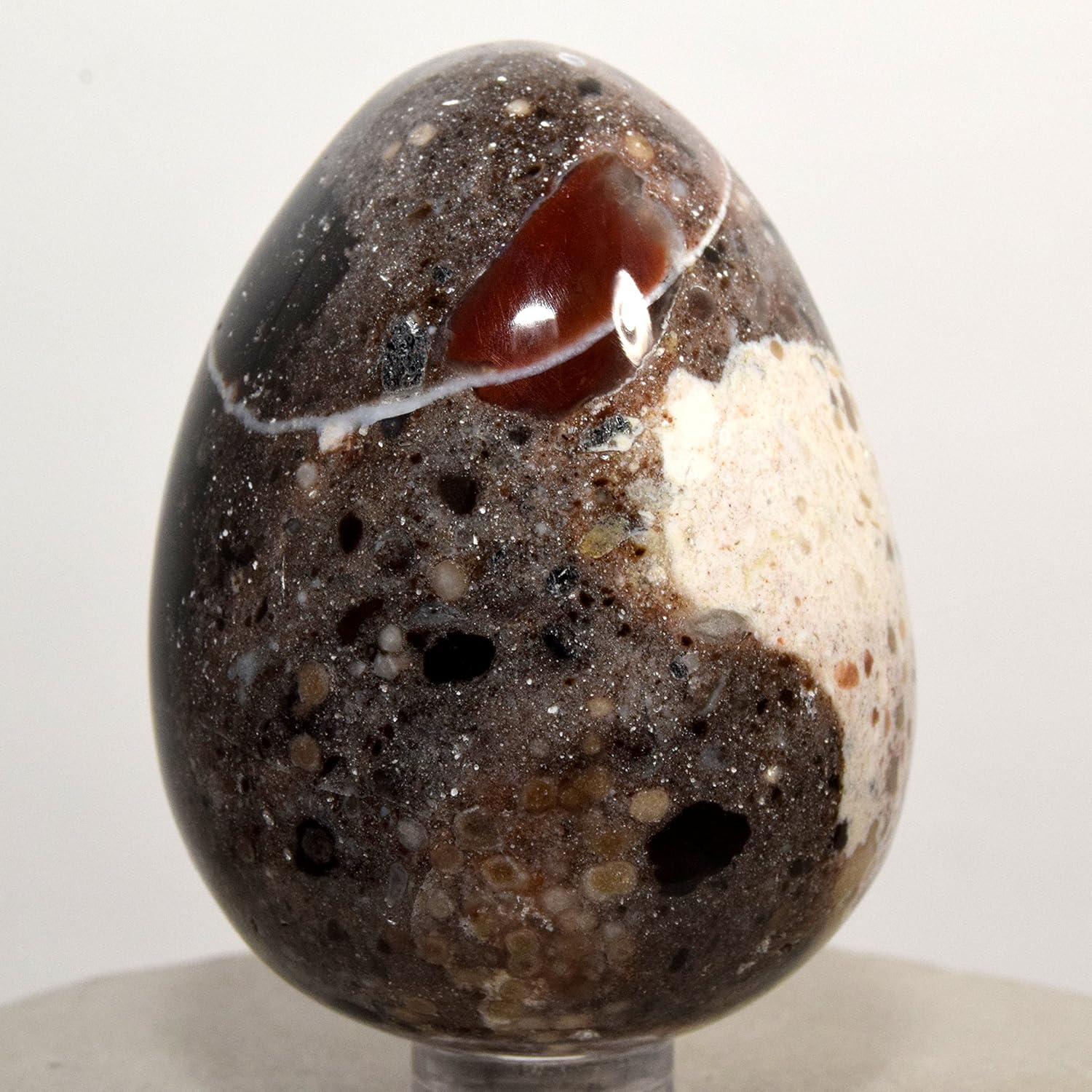 HQRP 60mm Multicolor Agate Egg with Stand
