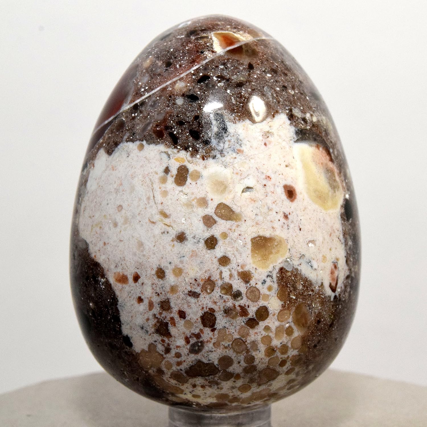 HQRP 60mm Multicolor Agate Egg with Stand